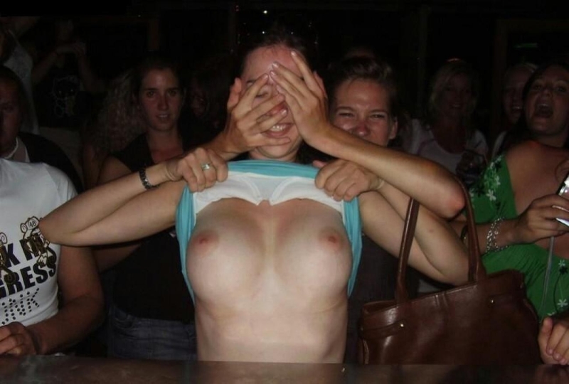 Showed boobs in a public place