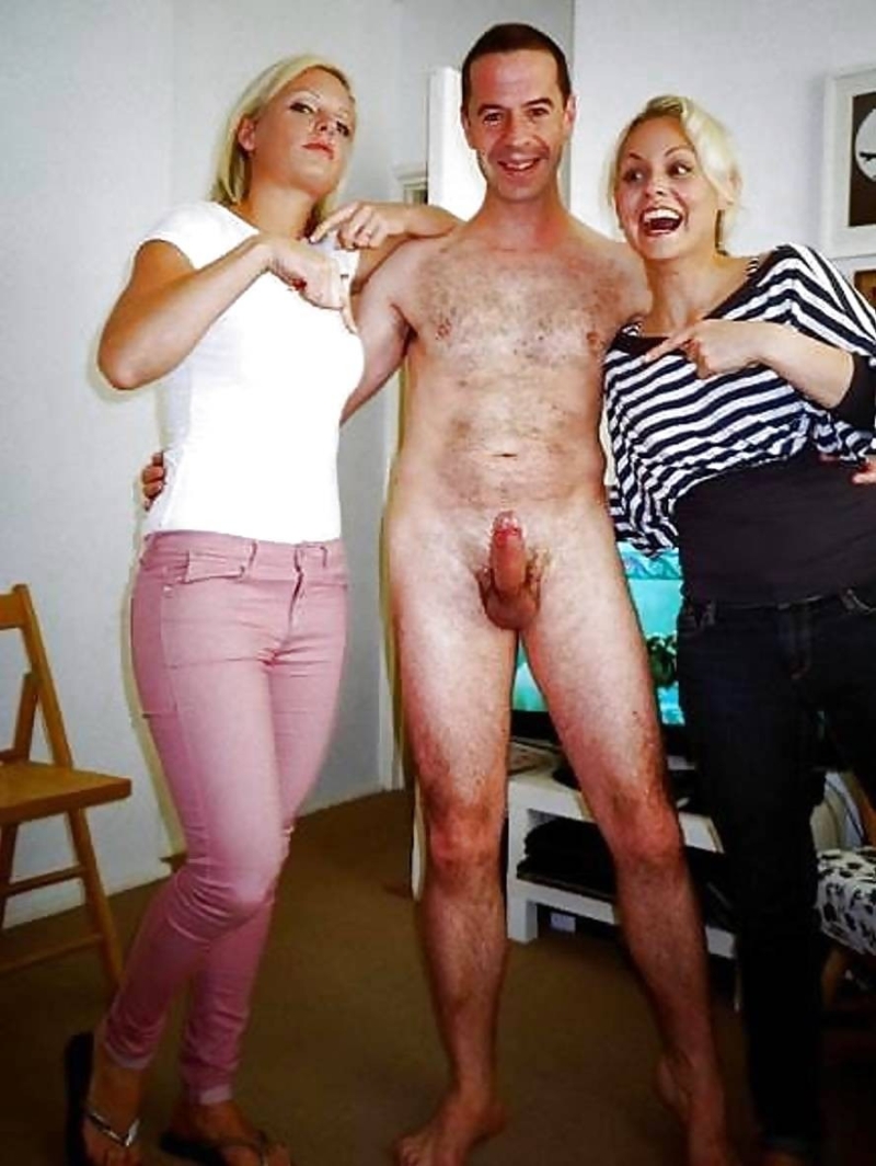 Naked man dressed woman