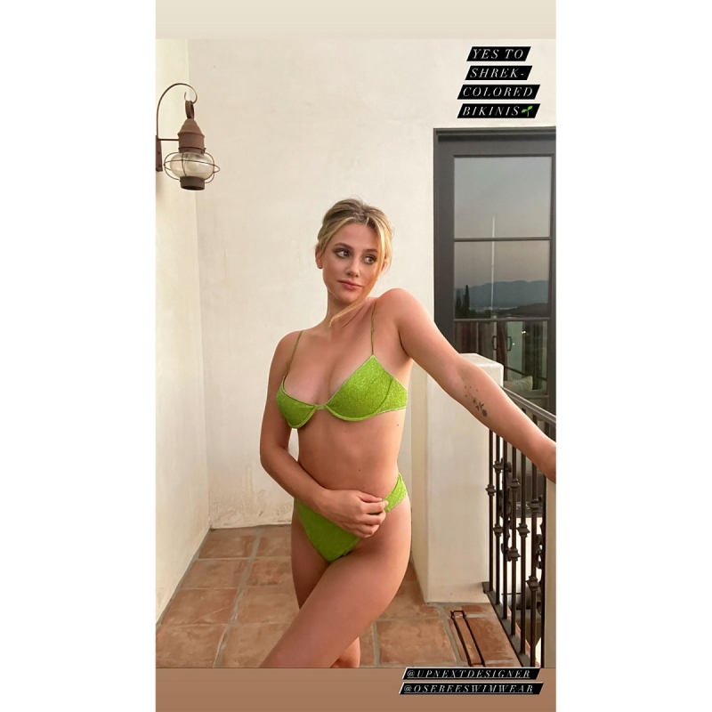 Lily Reinhart in a swimsuit
