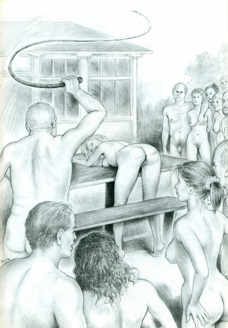 Spanking naked women drawings