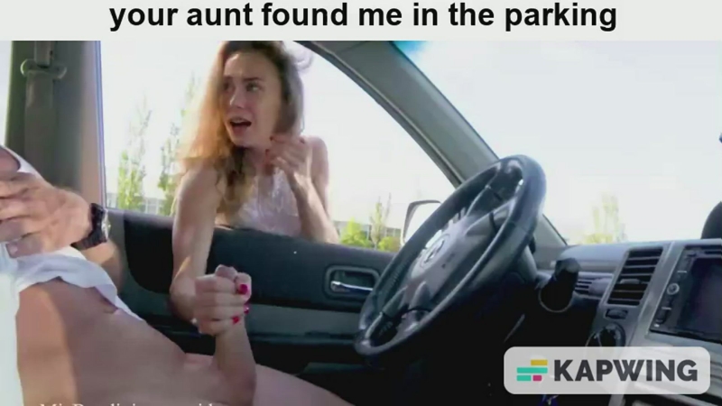 In the suburbs, the driver jerked off