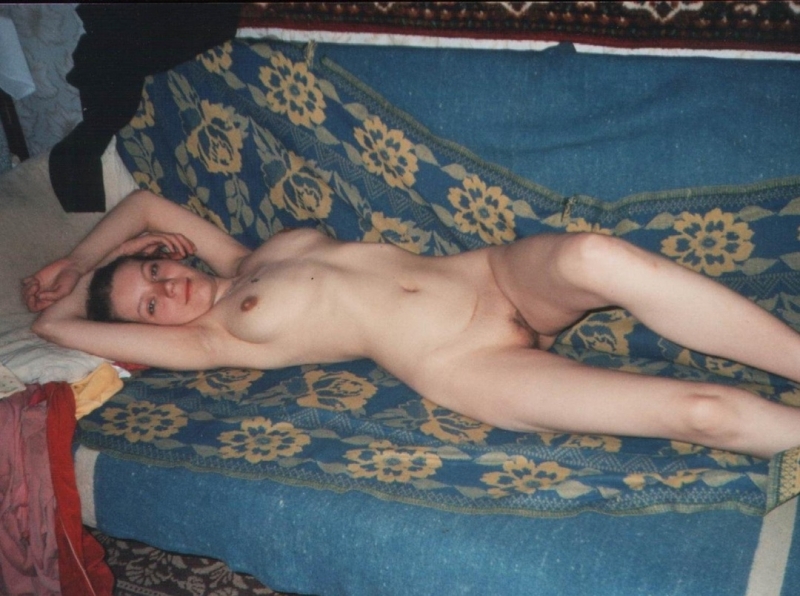 Naked girls on the background of the carpet