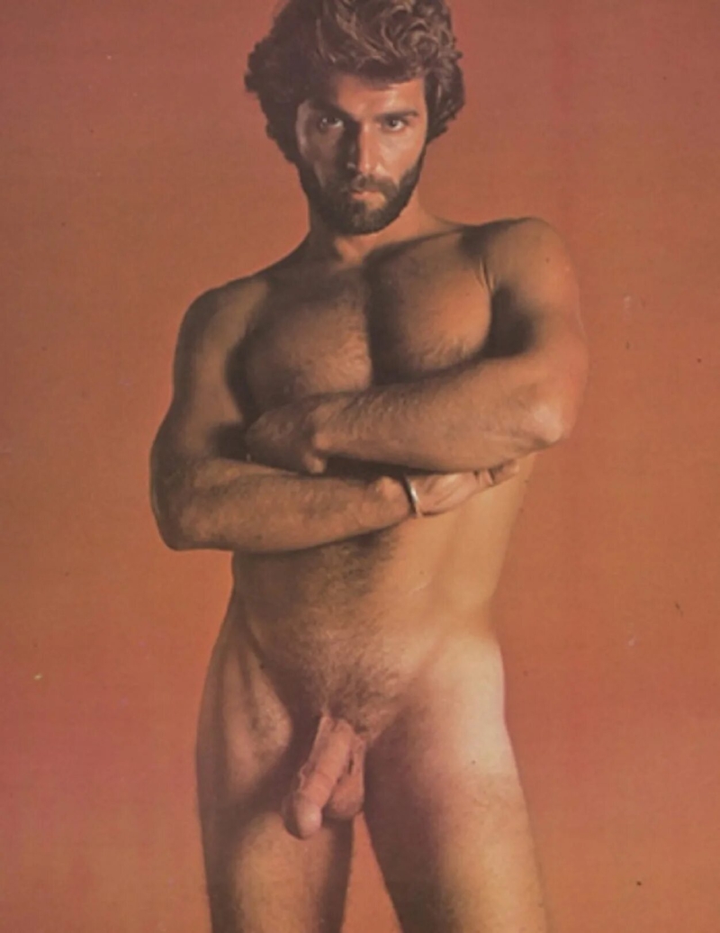 Naked actors of a retro man