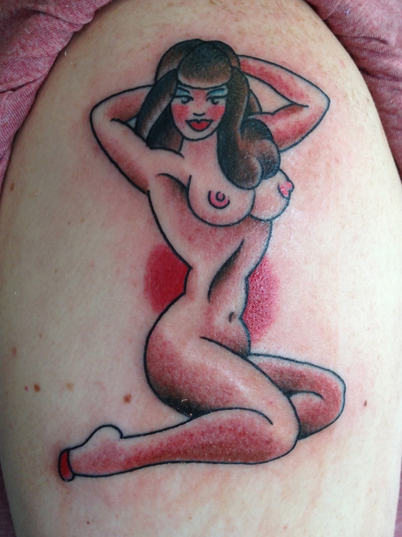 Tattoo with the image of naked women