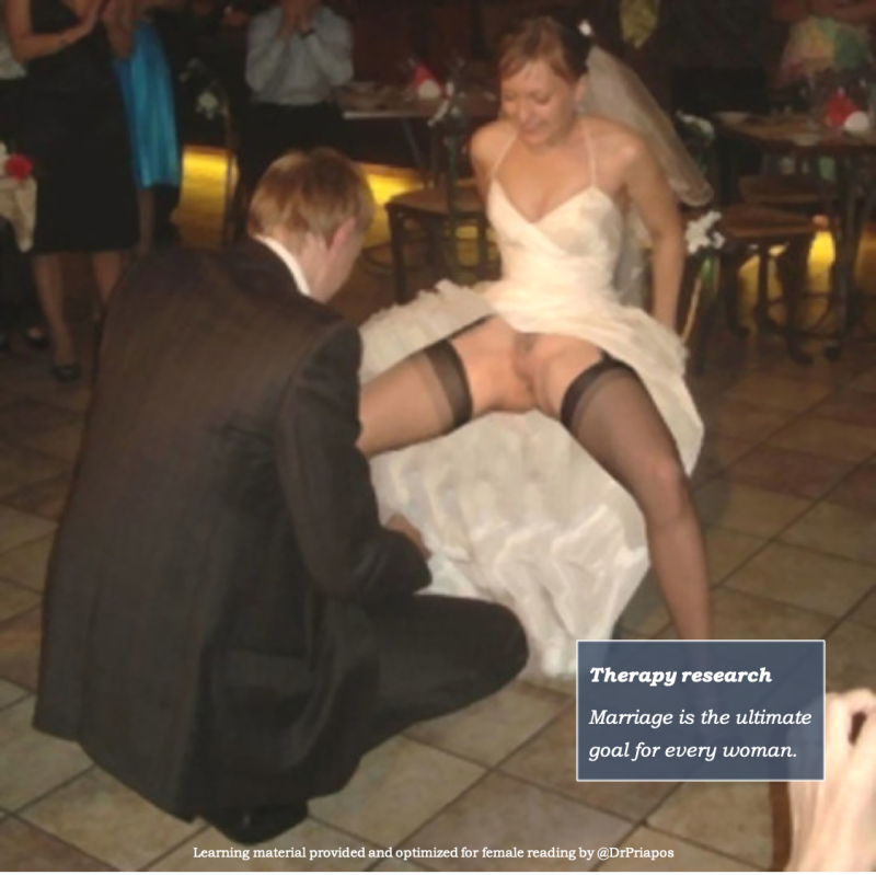 Women without panties at a wedding