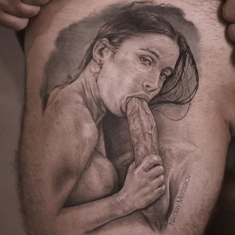 Tattoos with the image of pornography