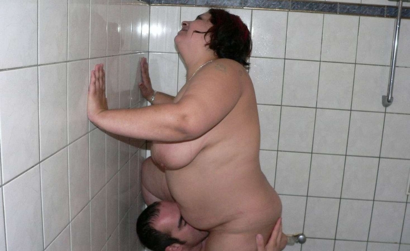Mature bbw in the shower